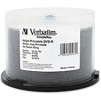 Verbatim DataLifePlus 95079 DVD Recordable Media - DVD-R - 16x - 4.70 GB - 50 Pack Spindle - White