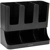 Mind Reader 6-compartment Condiment Organizer (EMSUPRIGHT6BLK)