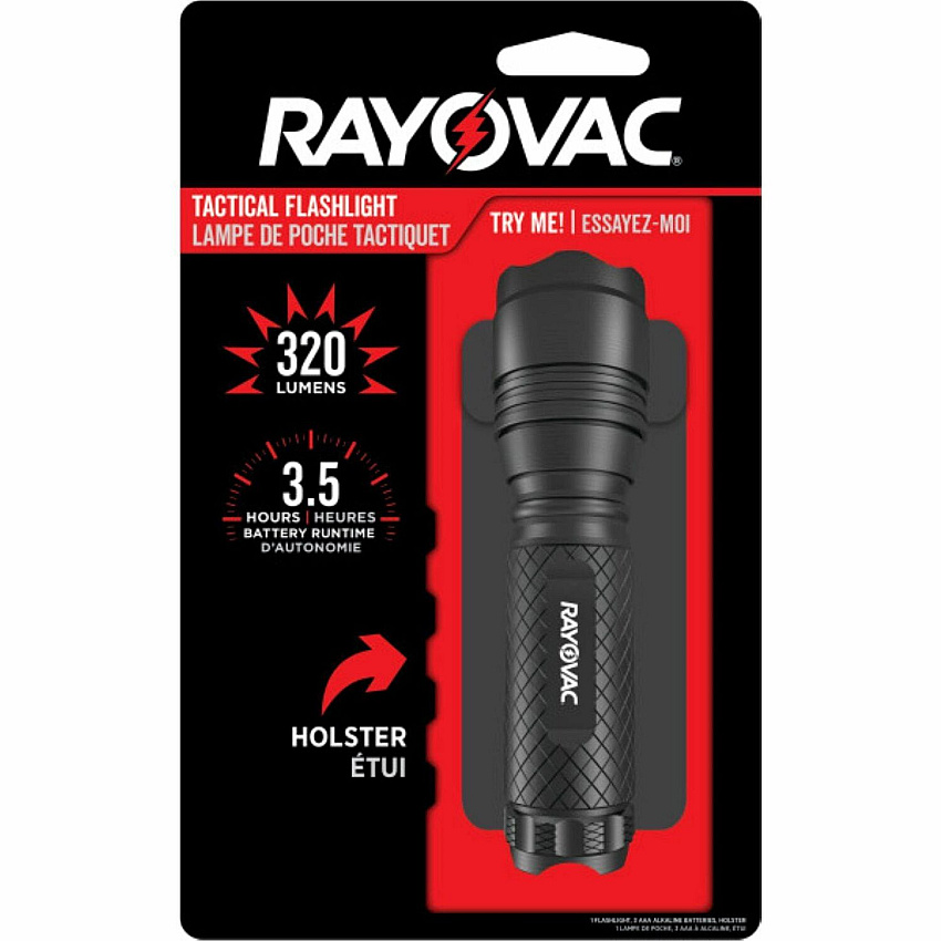 Rayovac RoughNeck 3AAA LED Tactical Flashlight (RAYRN3AAABA)