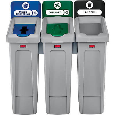 Rubbermaid Commercial Slim Jim Recycling Station (RCP2007918)