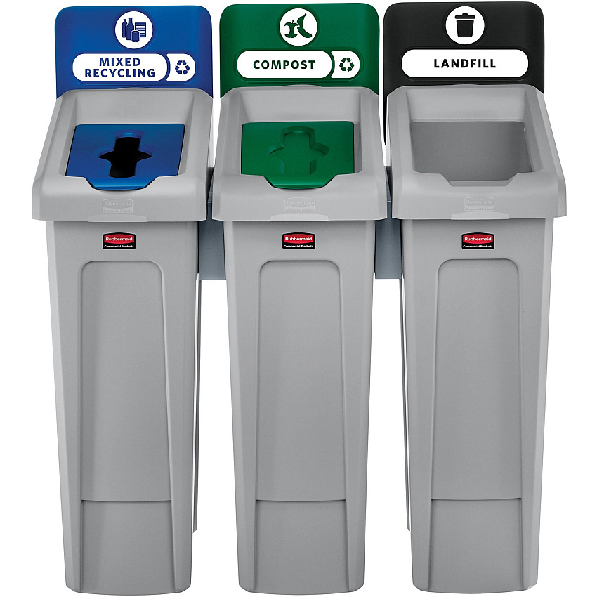 Rubbermaid Commercial Slim Jim Recycling Station (RCP2007918)