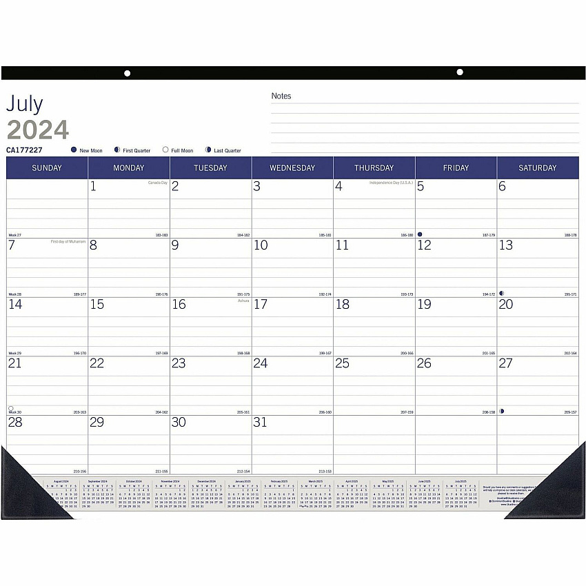 Blueline DuraGlobe Academic Monthly Desk Pad (CA177227)