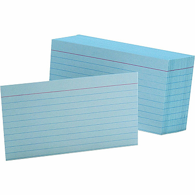 Oxford Colored Ruled Index Cards (OXF7321BLU)