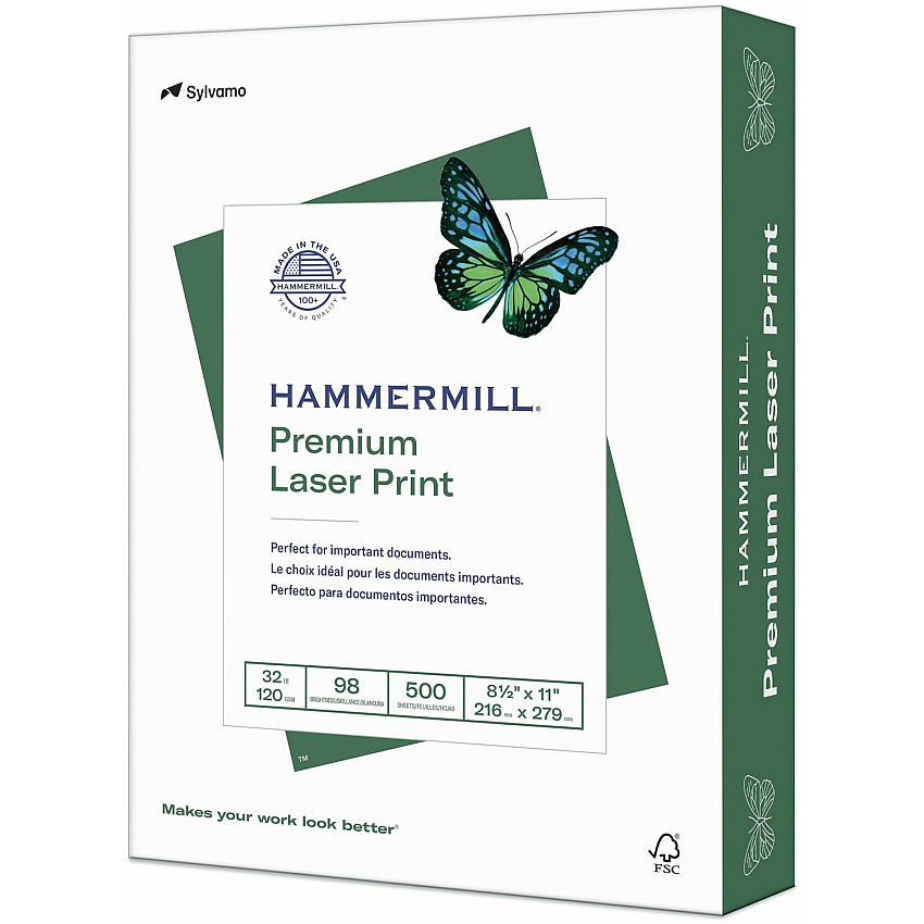Hammermill Premium Laser Print Paper for Color Copiers & Laser Printers - White (HAM104646)