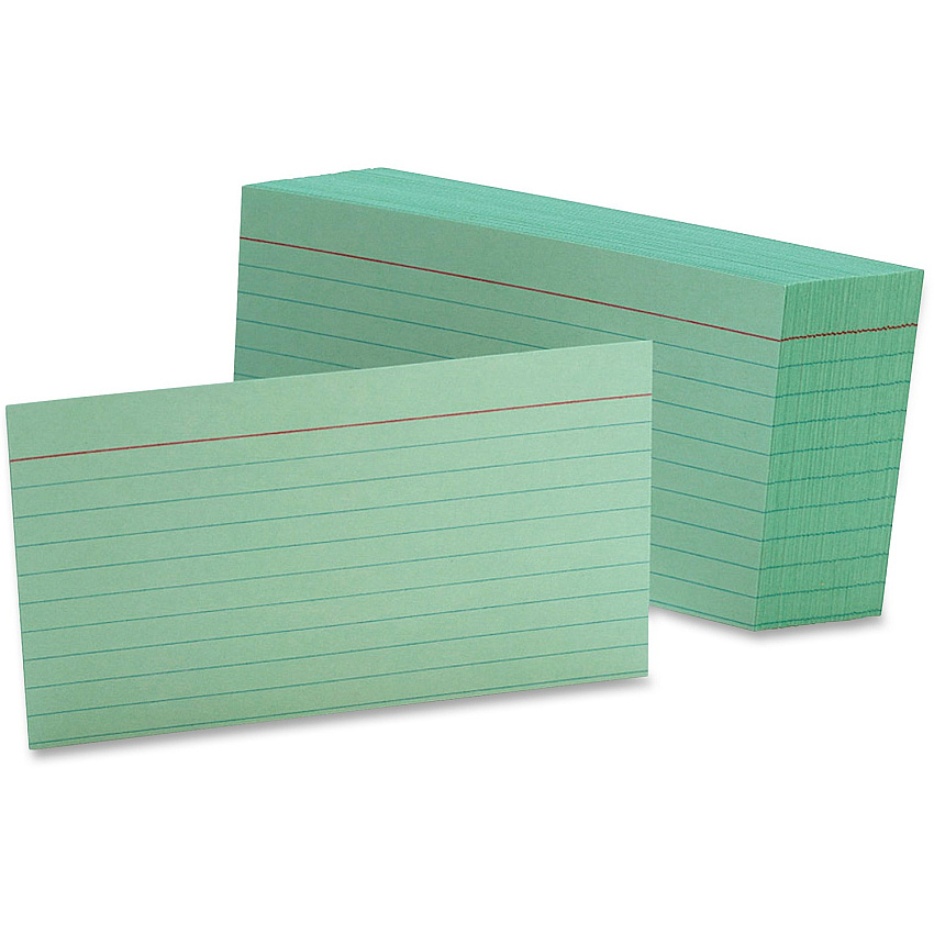 Oxford Colored Ruled Index Cards (OXF7321GRE)