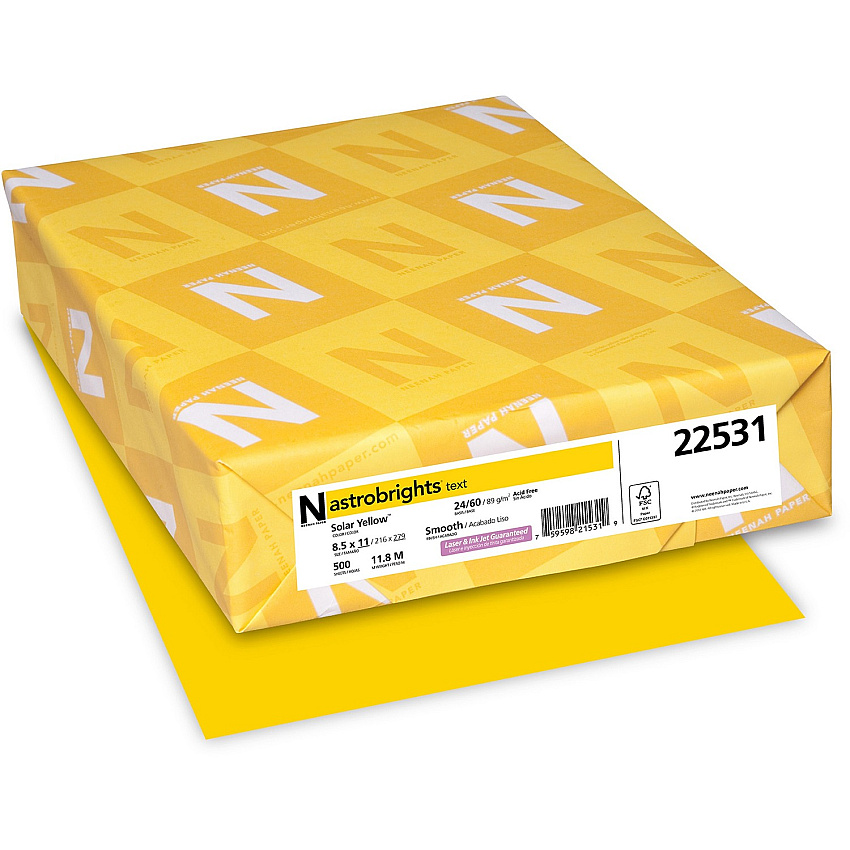 Astrobrights Color Paper - Yellow (WAU22531)