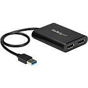 StarTech Usb To Dual Displayport Adapter - 4k 60hz - Usb 3.0 (5gbps) (USB32DP24K60)