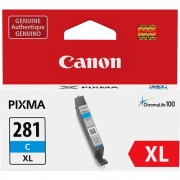 Canon CLI-281XL Original Inkjet Ink Cartridge - Cyan - 1 Each (CLI281XLCY)
