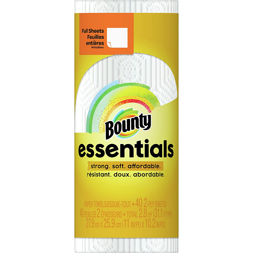 Bounty Essentials Full Sheet Paper Towel Rolls (PGC74657)