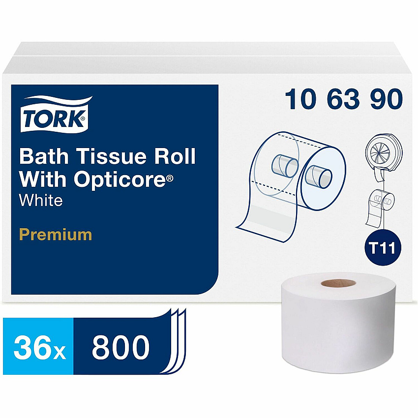 TORK Premium Bath Tissue Roll with OptiCore (TRK106390)