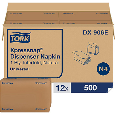 Tork Xpressnap Natural Dispenser Napkin N4 (TRKDX906E)