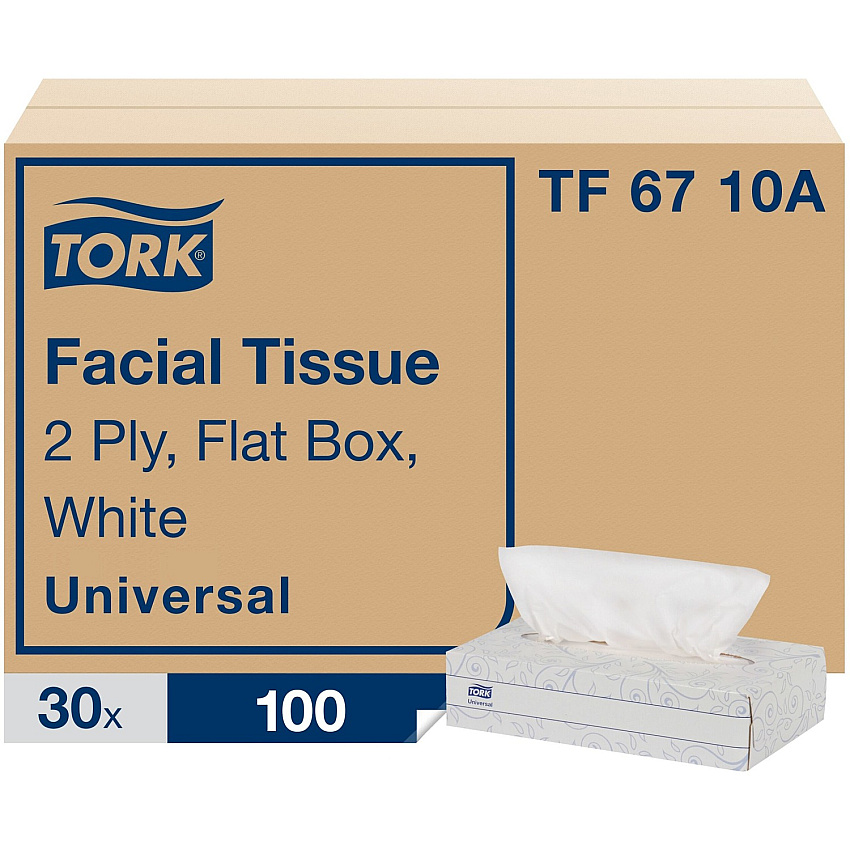 TORK Universal Facial Tissue Flat Box (TRKTF6710A)