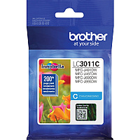 Brother LC3011C Original Standard Yield Inkjet Ink Cartridge - Single Pack - Cyan - 1 Each
