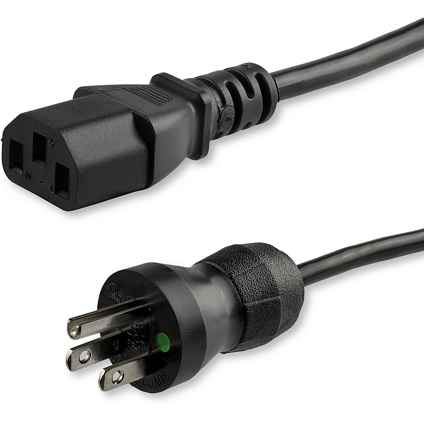 StarTech 15ft Hospital Power Cord, Nema 5-15p/c14 (PXTMG10115)