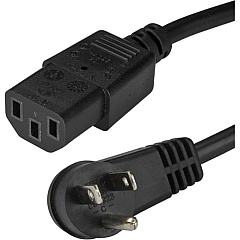 StarTech 10ft Power Cord, Angled Nema5-15p To C13 (PXTR10110)