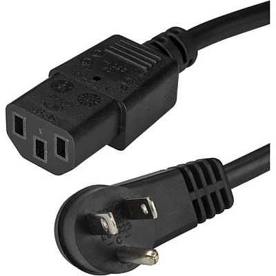 StarTech 10ft Power Cord, Angled Nema5-15p To C13 (PXTR10110)