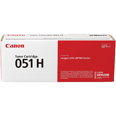 Canon 051H Original High Yield Laser Toner Cartridge - Black - 1 Each (CNMCRTDG051H)