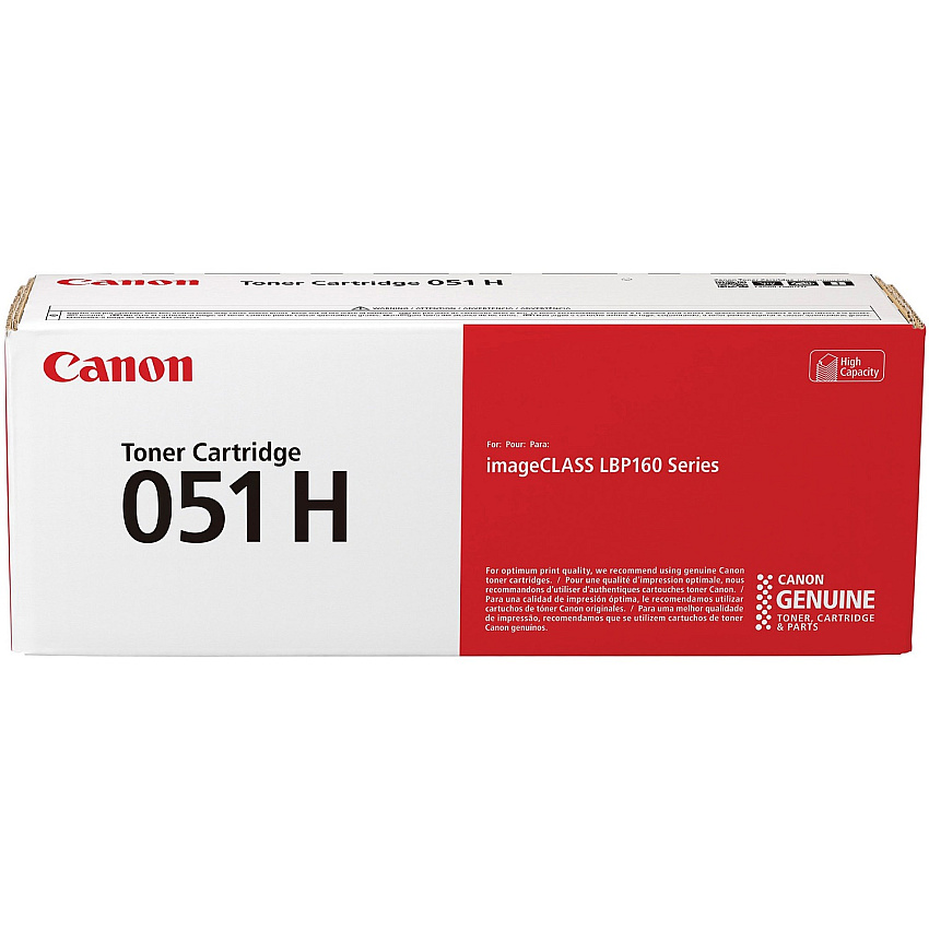 Canon 051H Original High Yield Laser Toner Cartridge - Black - 1 Each (CNMCRTDG051H)