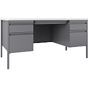 Lorell Fortress Series Double-Pedestal Teachers Desk (LLR66942)
