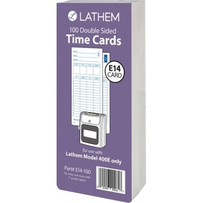 Lathem Model 400E Double Sided Time Cards (E14100)