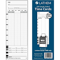 Lathem Model 700E Clock Single Sided Time Cards (LTHE17100)