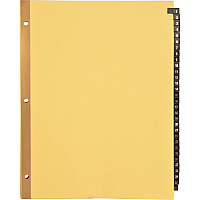 Business Source 1-31 Black Leather Tab Index Dividers (BSN01182)