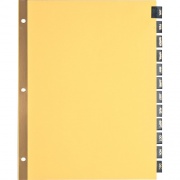 Business Source Monthly Black Leather Tab Index Dividers (01183)