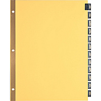 Business Source Monthly Black Leather Tab Index Dividers (BSN01183)