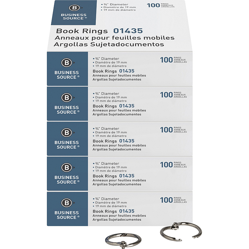 Business Source Standard Book Rings (BSN01435BD)