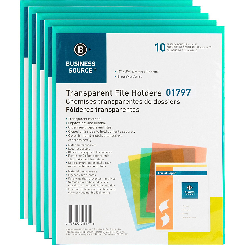 Business Source Letter File Sleeve (BSN01797BX)
