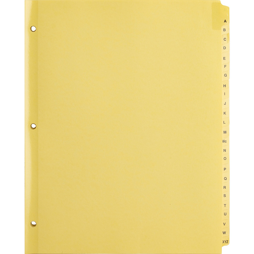 Business Source A-Z Clear Plastic Tab Index Dividers (BSN01806)