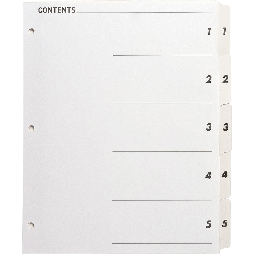 Business Source Table of Content Quick Index Dividers (BSN05852)