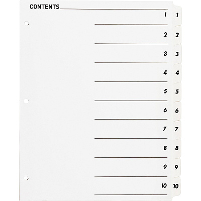 Business Source Table of Content Quick Index Dividers (BSN05854)