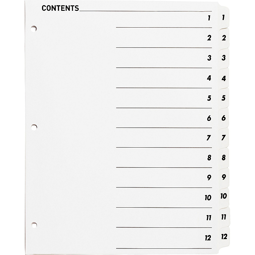Business Source Table of Content Quick Index Dividers (BSN05855)