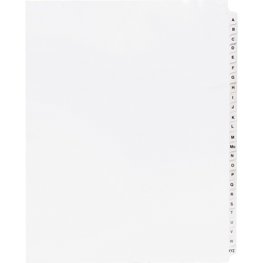 Business Source A-Z Tab Table of Contents Index Dividers (BSN05858)