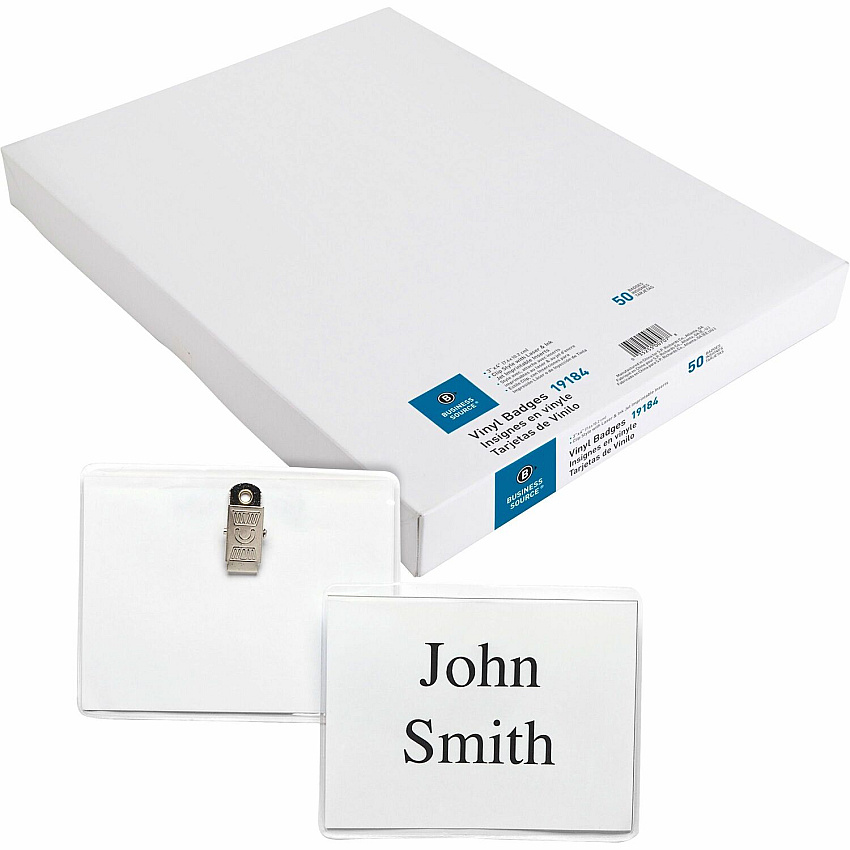 Business Source Clip Holder Style Badge Kit (BSN19184)