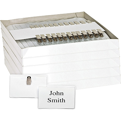 Business Source Clip Holder Style Badge Kit (BSN19184BD)