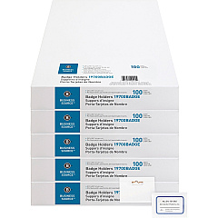 Business Source Pin-Style Holder Name Badge Kits (BSN19700BADGEBD)