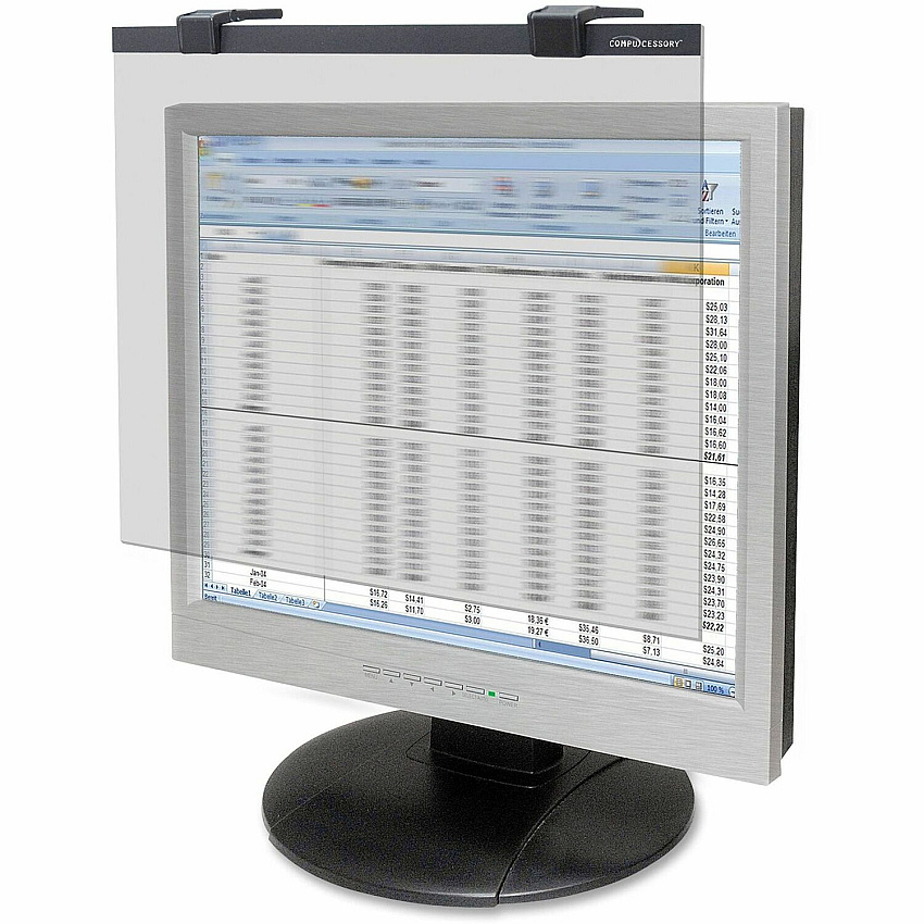 Business Source 19"-20" LCD Privacy/Antiglare Filter Black (BSN20510)
