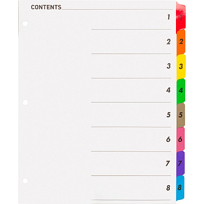 Business Source Table of Content Quick Index Dividers (BSN21901)