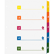 Business Source Color-coded Table of Contents/Tabs Index Dividers (BSN21908)