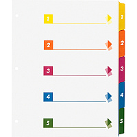 Business Source Color-coded Table of Contents/Tabs Index Dividers (BSN21908)