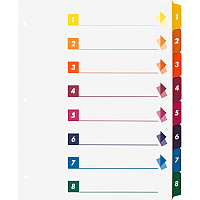 Business Source Color-coded Table of Contents/Tabs Index Dividers (BSN21909)