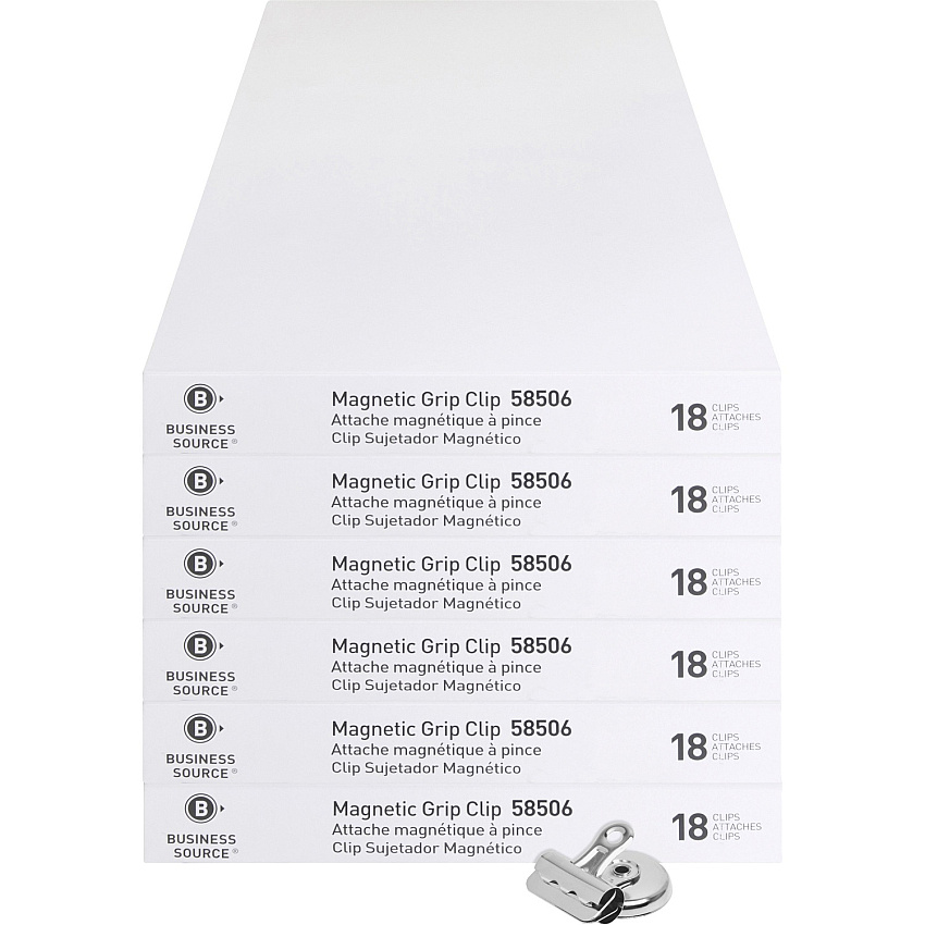 Business Source Magnetic Grip Clips Pack (BSN58506BD)