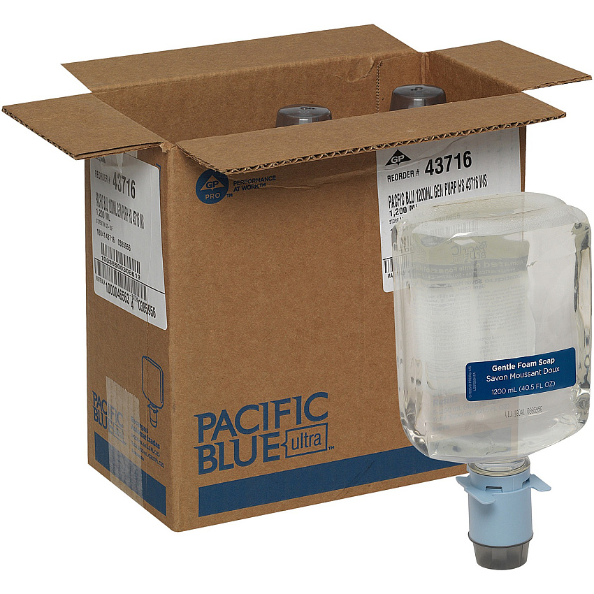 Pacific Blue Ultra Automated Touchless Gentle Foam Hand Soap Dispenser Refills (GPC43716)
