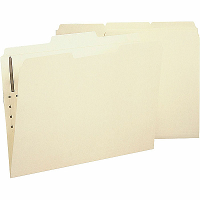 Business Source 1/3 Tab Cut Letter Recycled Fastener Folder (BSN17212)