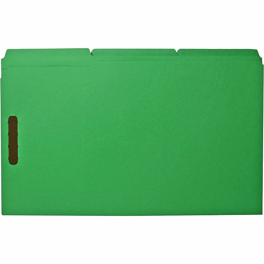 Business Source 1/3 Tab Cut Legal Recycled Fastener Folder (BSN17220)