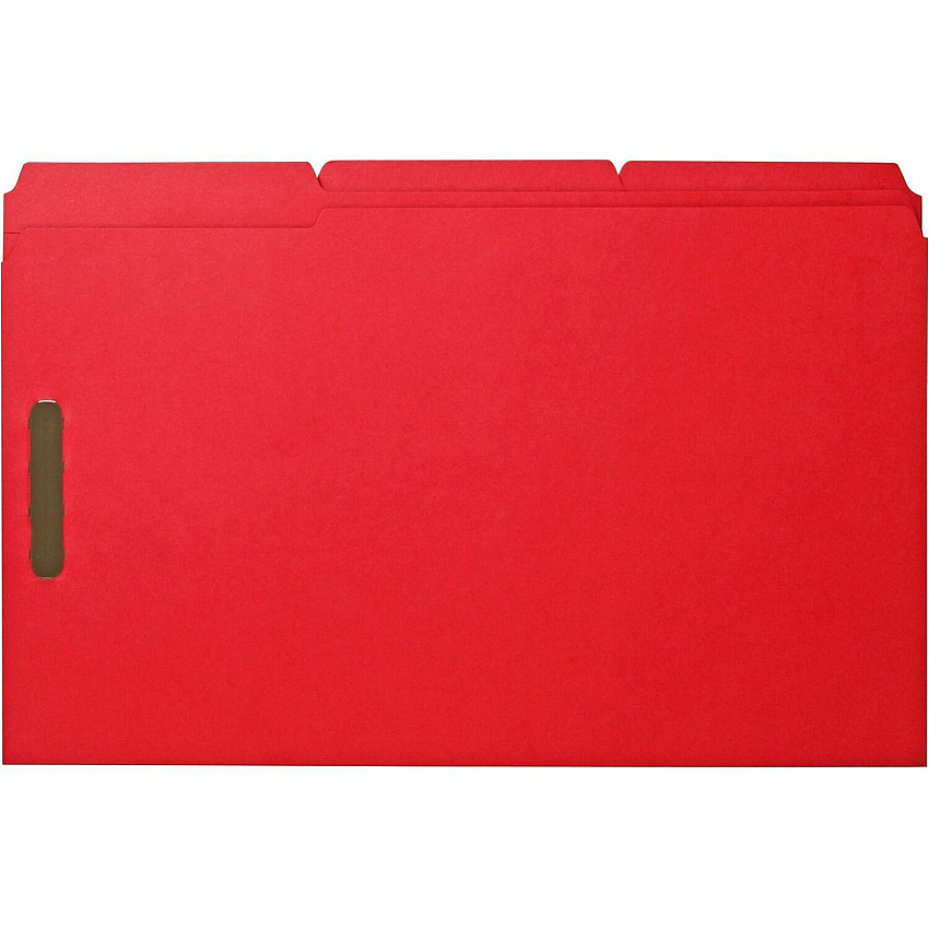 Business Source 1/3 Tab Cut Legal Recycled Fastener Folder (BSN17221)