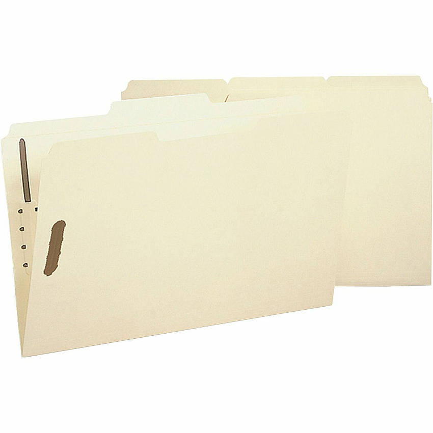 Business Source 1/3 Tab Cut Legal Recycled Fastener Folder (BSN17231)