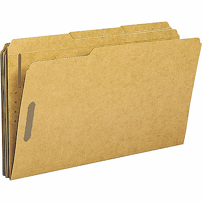 Business Source 1/3 Tab Cut Legal Recycled Fastener Folder (BSN17232)